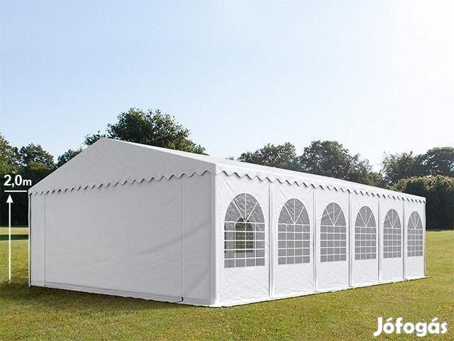 Professzionális rendezvénysátor 8x12 m ponyva PVC fehér