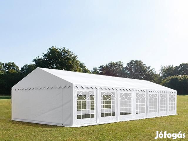 Professzionális rendezvénysátor parti sátor 6x14 m, ponyva PVC fehér