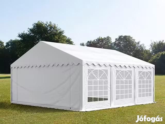 Professzionális rendezvénysátor parti sátor 6x6 m, ponyva PVC fehér