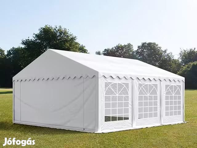 Professzionális rendezvénysátor parti sátor 6x6 m, ponyva PVC fehér