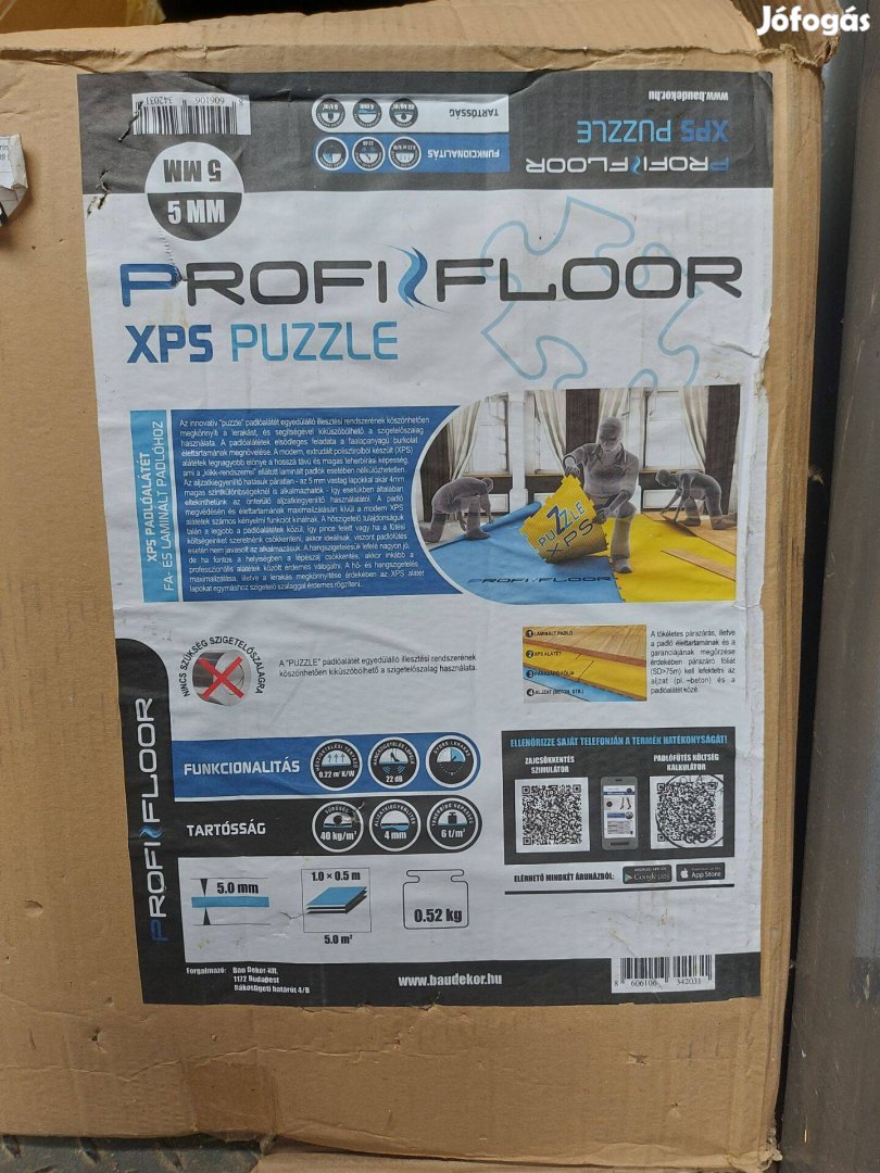 Profi Floor XPS padlóalátét , puzzle 5mm