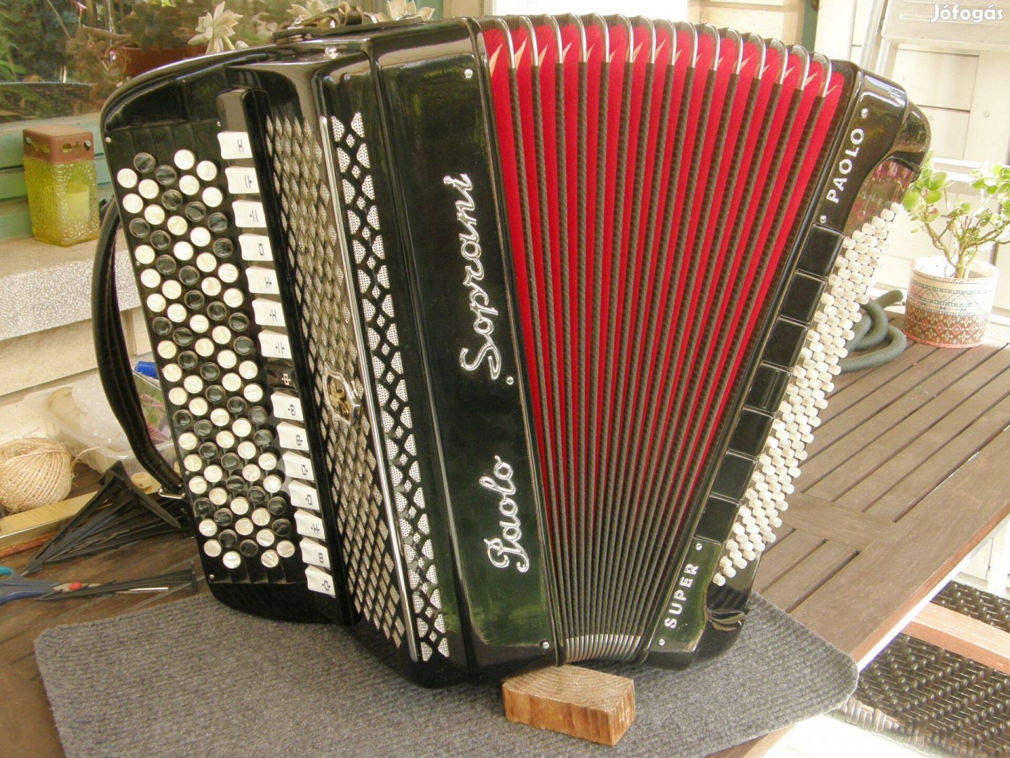 Profi dupla cassottos P. Soprani 120 bassz. harmonika