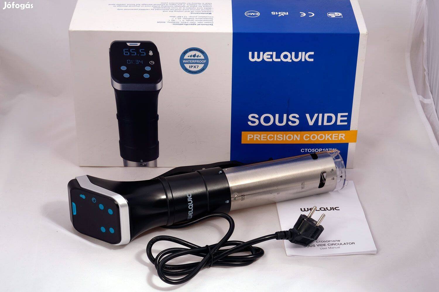 Profi minőségű Welquic sous vide főzőgép, főzőpálca