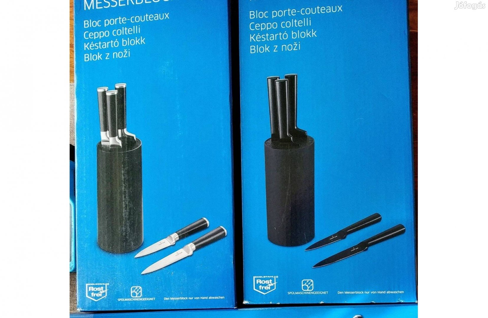 Profi német Kés készlet blokkal Kiváló minőség Éltartó német nemesacél