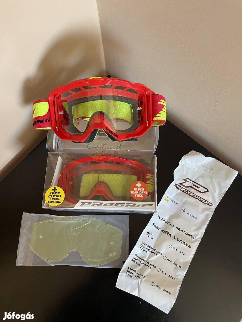 Progrip Crosspiros neon szemüveg plus 1DB sárga lencsével 22800Ft