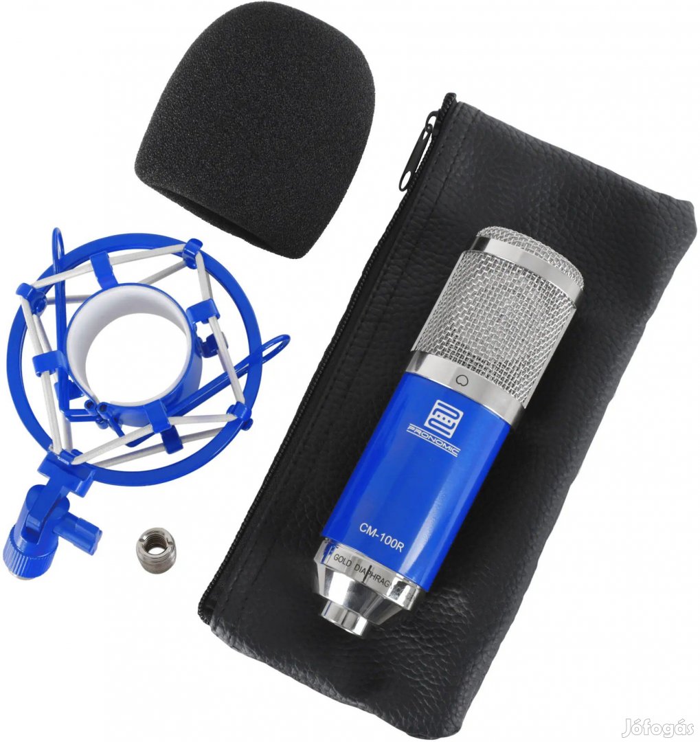 Pronomic CM-100B Nagymembrános Stúdió Mikrofon shockmounttal és