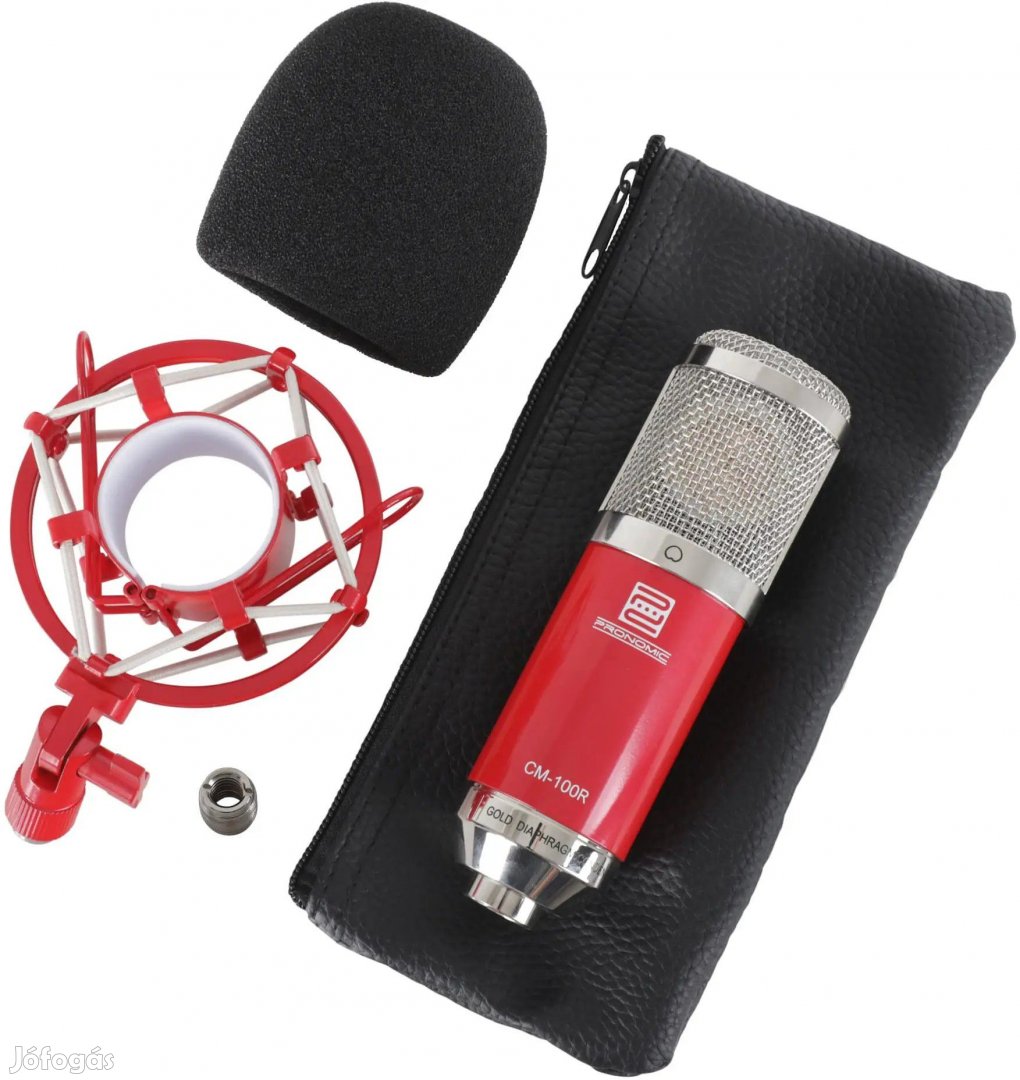 Pronomic CM-100R Nagymembrános Stúdió Mikrofon KÉSZLET shockmounttal