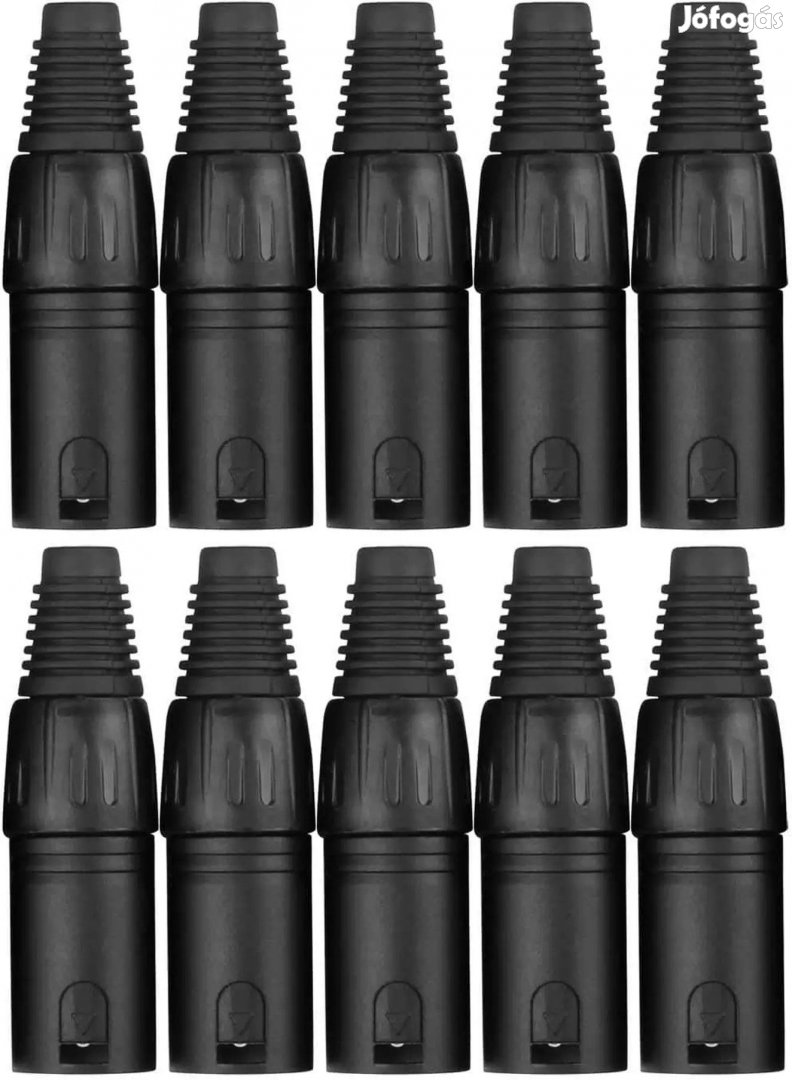 Pronomic Csatlakozókészlet XLR férfi 10 db fekete