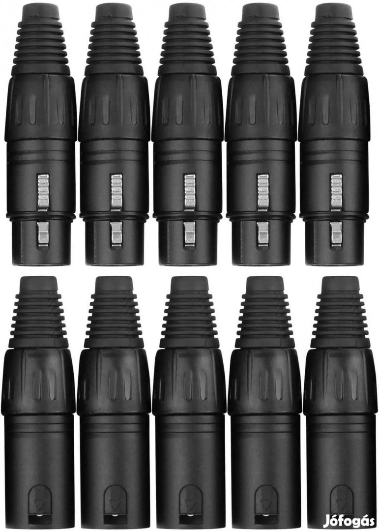 Pronomic Csatlakozókészlet XLR női/férfi 2x5 db fekete