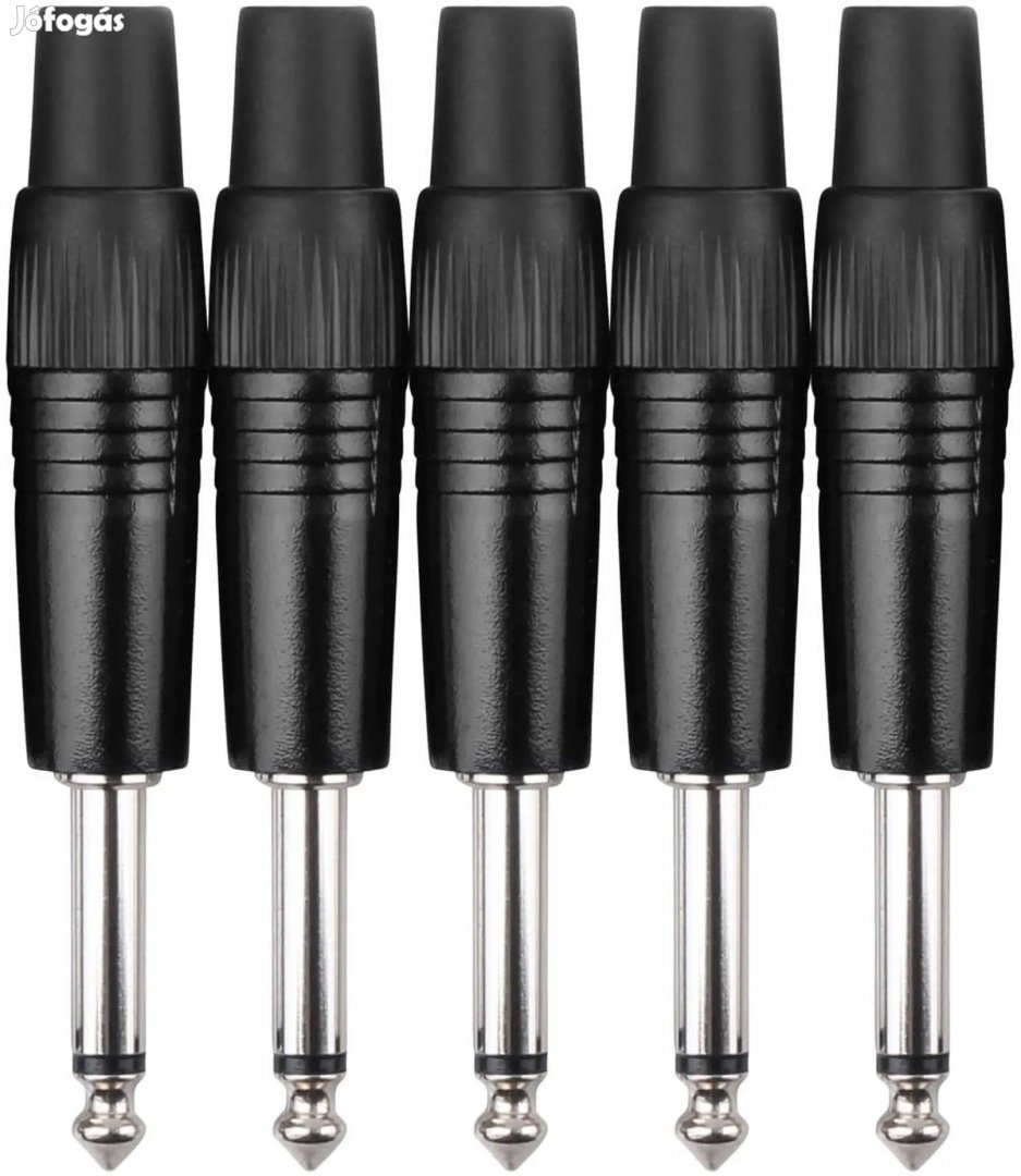 Pronomic Csatlakozókészlet jack 6.35 mm 5 db fekete