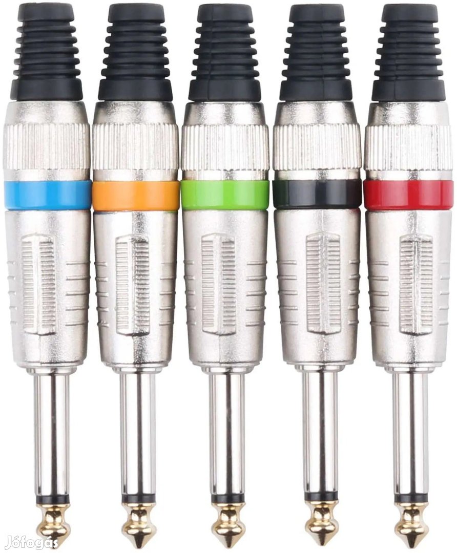 Pronomic Csatlakozókészlet jack 6.35 mm 5 db színes