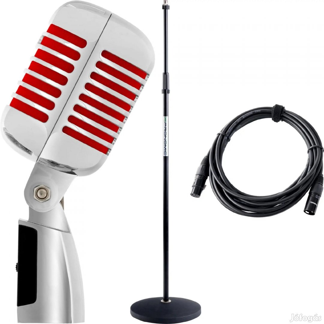 Pronomic DM-66R Dinamikus Elvis Mikrofon Piros KÉSZLET