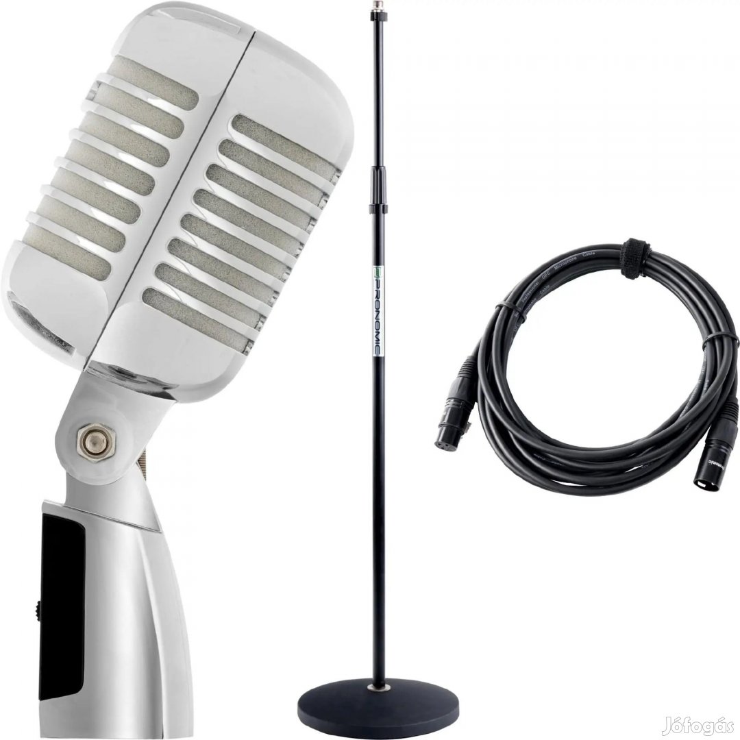 Pronomic DM-66S Dinamikus Elvis Mikrofon ezüst KÉSZLET