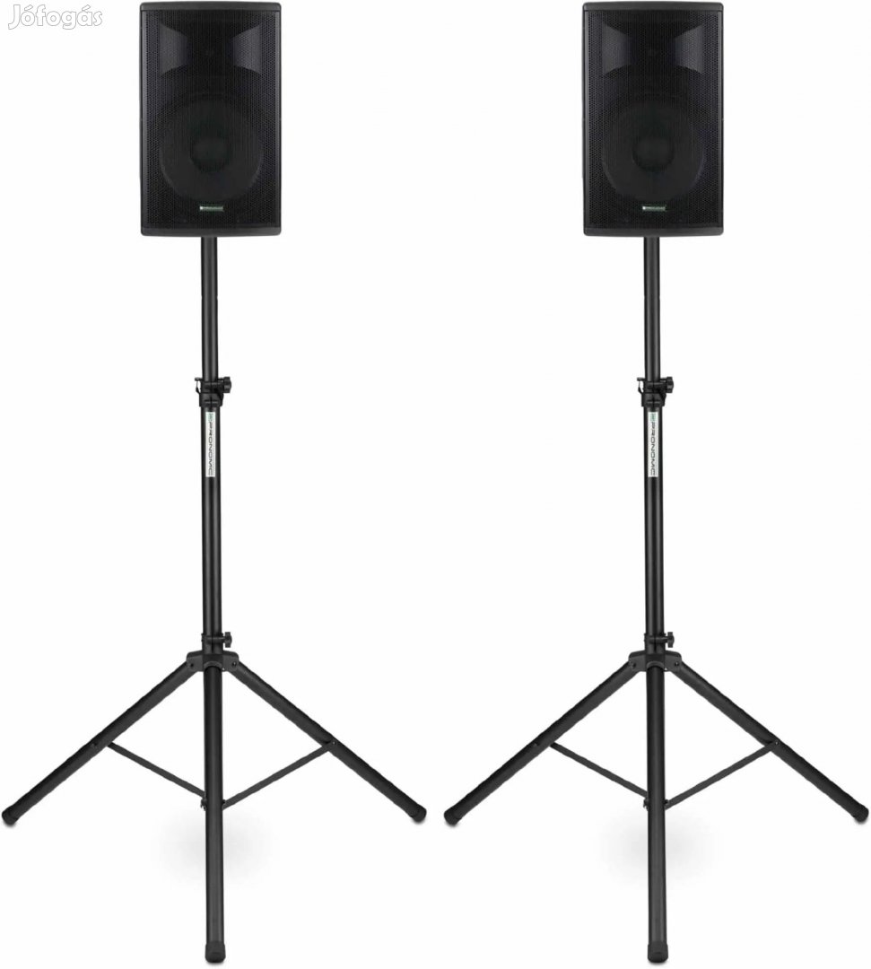 Pronomic E-210 MA 10" Aktív Hangfal 400 Watt Állvány Készlet