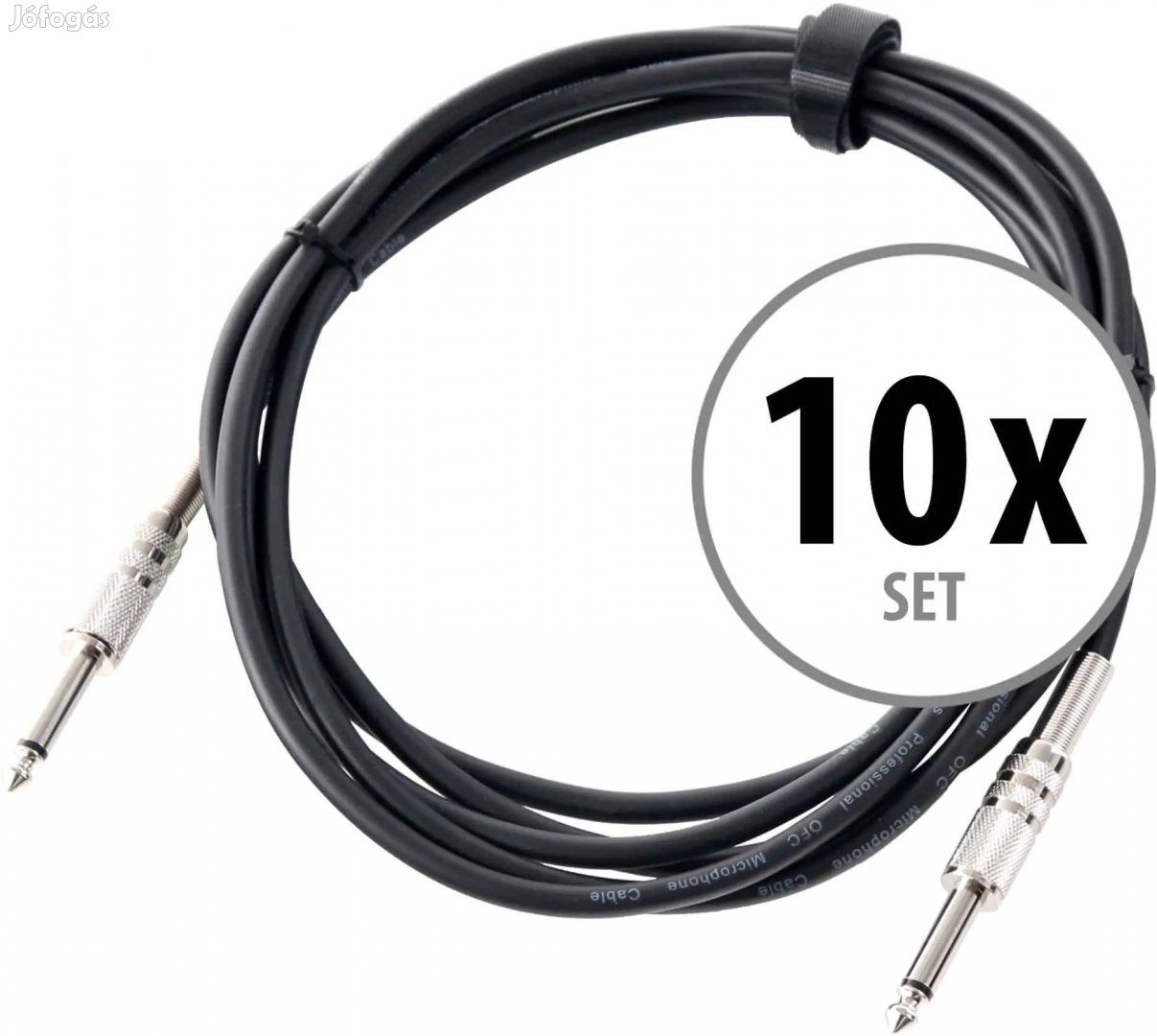 Pronomic Hangszer Kábel 3m jack fekete 10x KÉSZLET