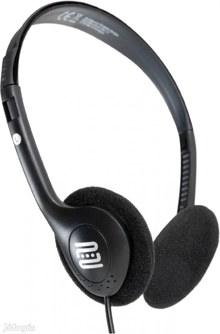 Pronomic KH-10BK fejhallgató, 6.35mm jack adapterrel, fekete