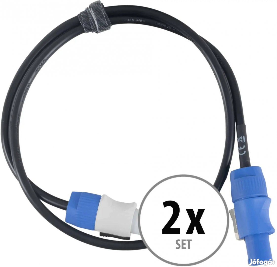 Pronomic Power Twist 1 tápkábel 1 m 2 db-os