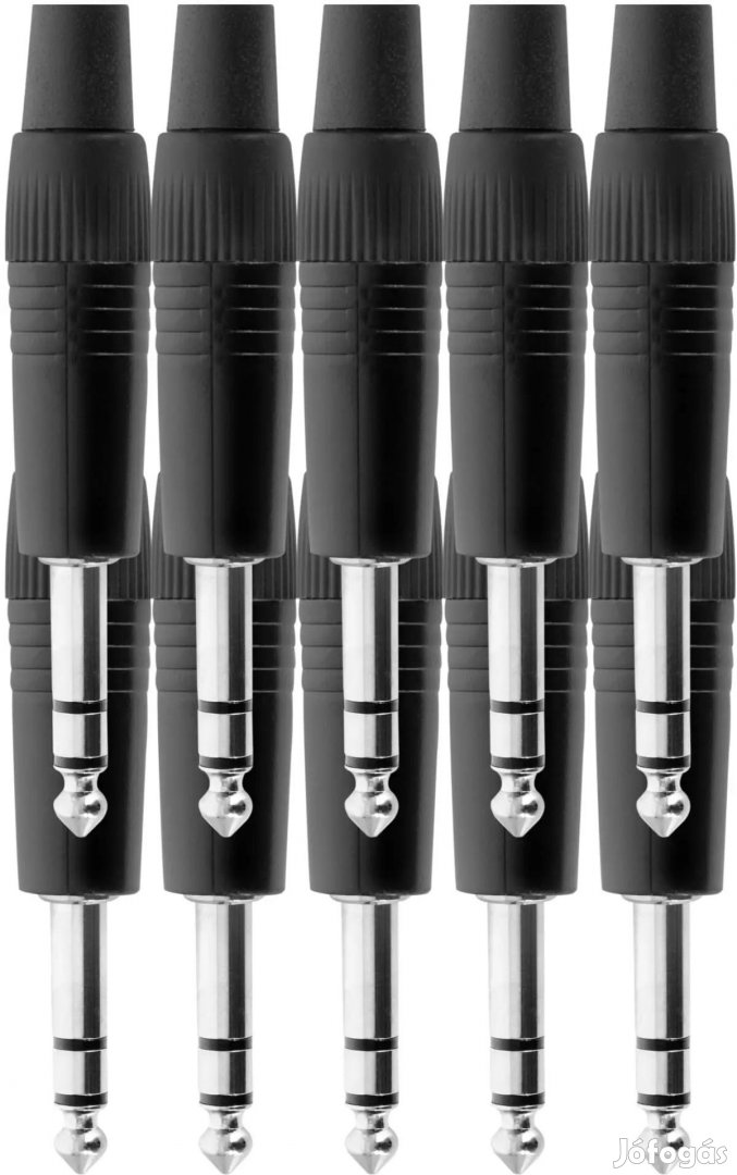 Pronomic csatlakozó készlet sztereó jack 1/4" 10 db fekete