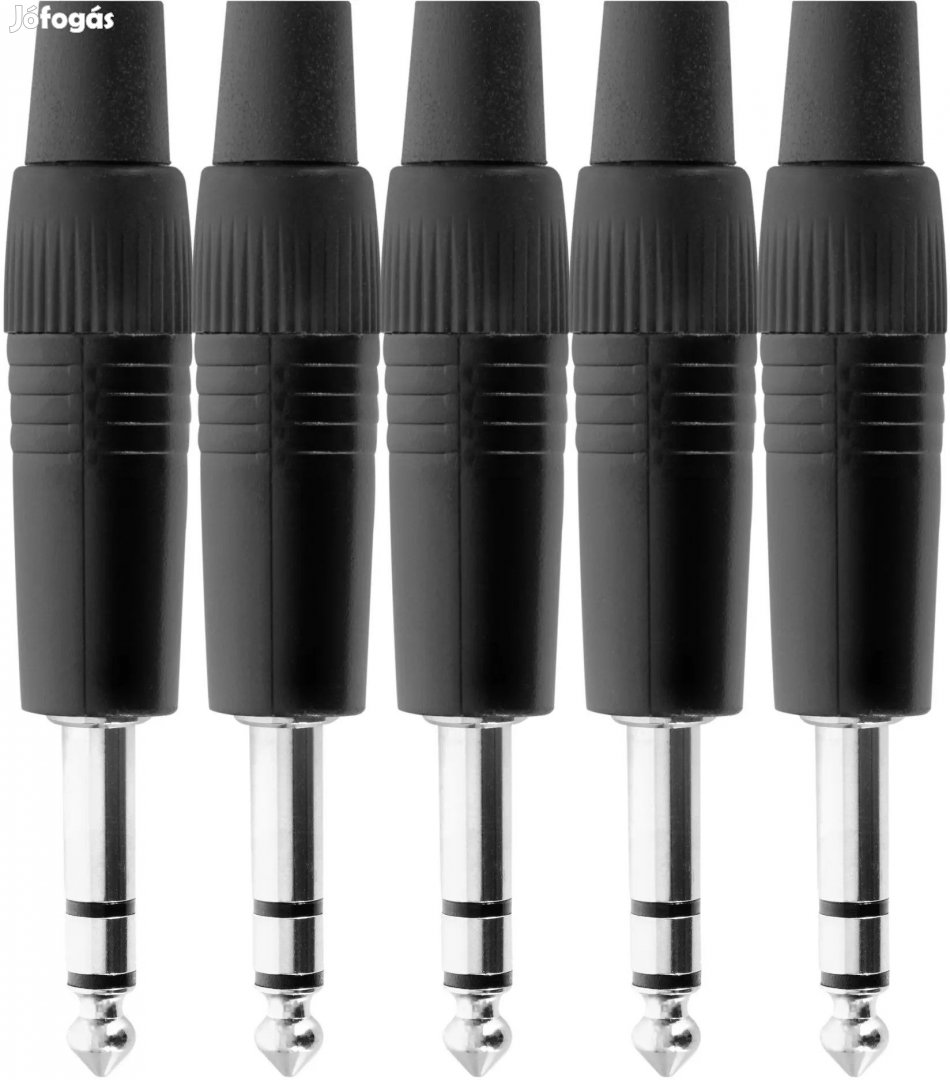 Pronomic csatlakozó készlet sztereó jack 1/4" 5 db fekete