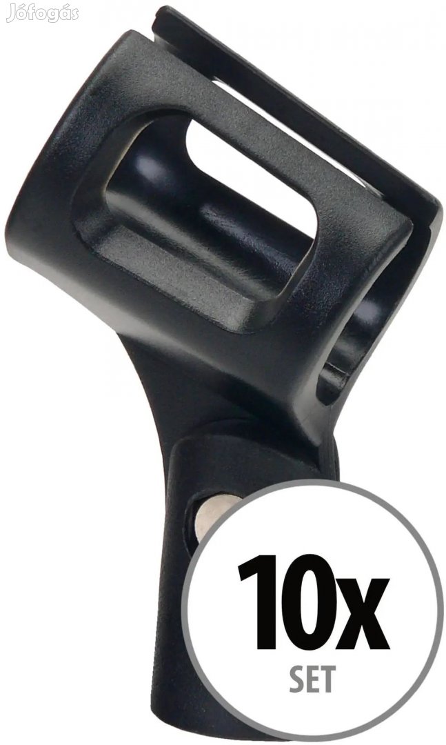 Pronomic mikrofonbilincs készlet, neoprén, széles, fekete 10 db-os