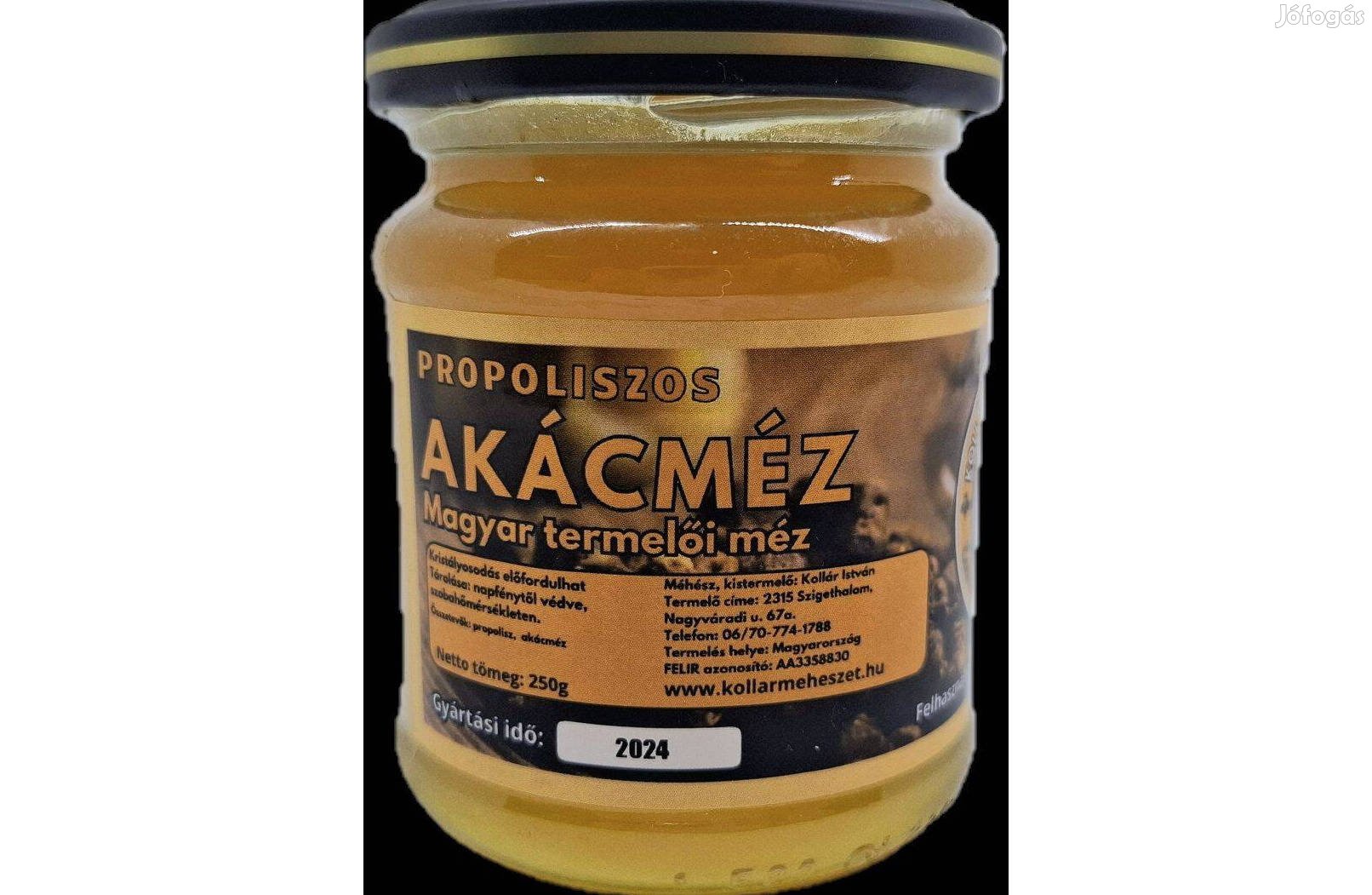 Propoliszos Akácméz, Kollár Családi Méhészet (250 g)