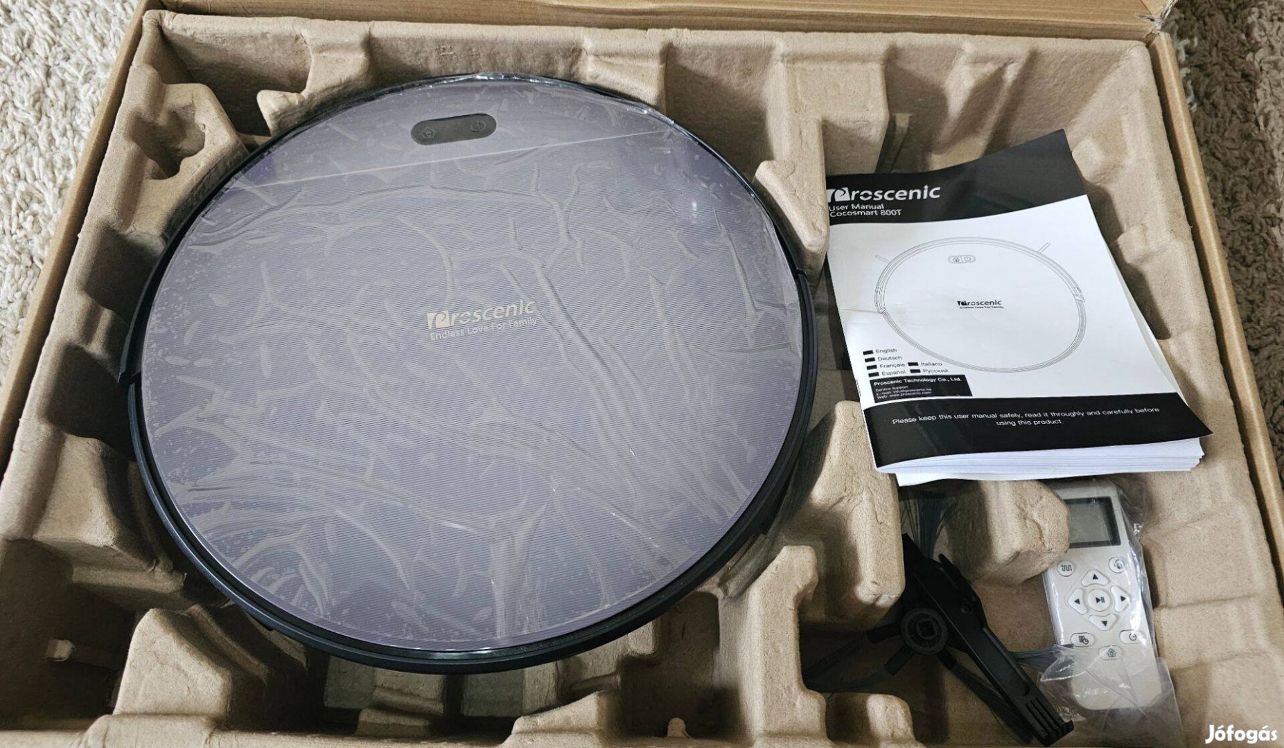 Proscenic 800t robotporszívó, hiányos