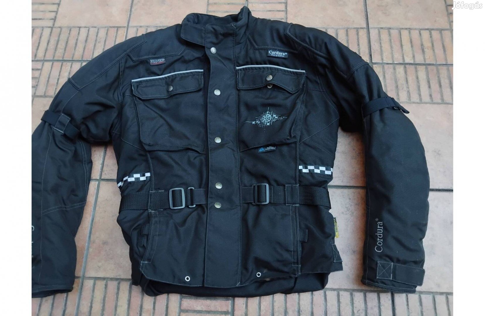 Protektoros kivehető béléses motoros kabát motoroskabát M L