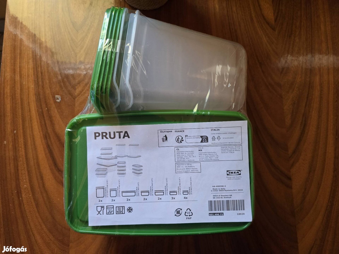 Pruta IKEA-S ételtároló doboz készlet 17db-os