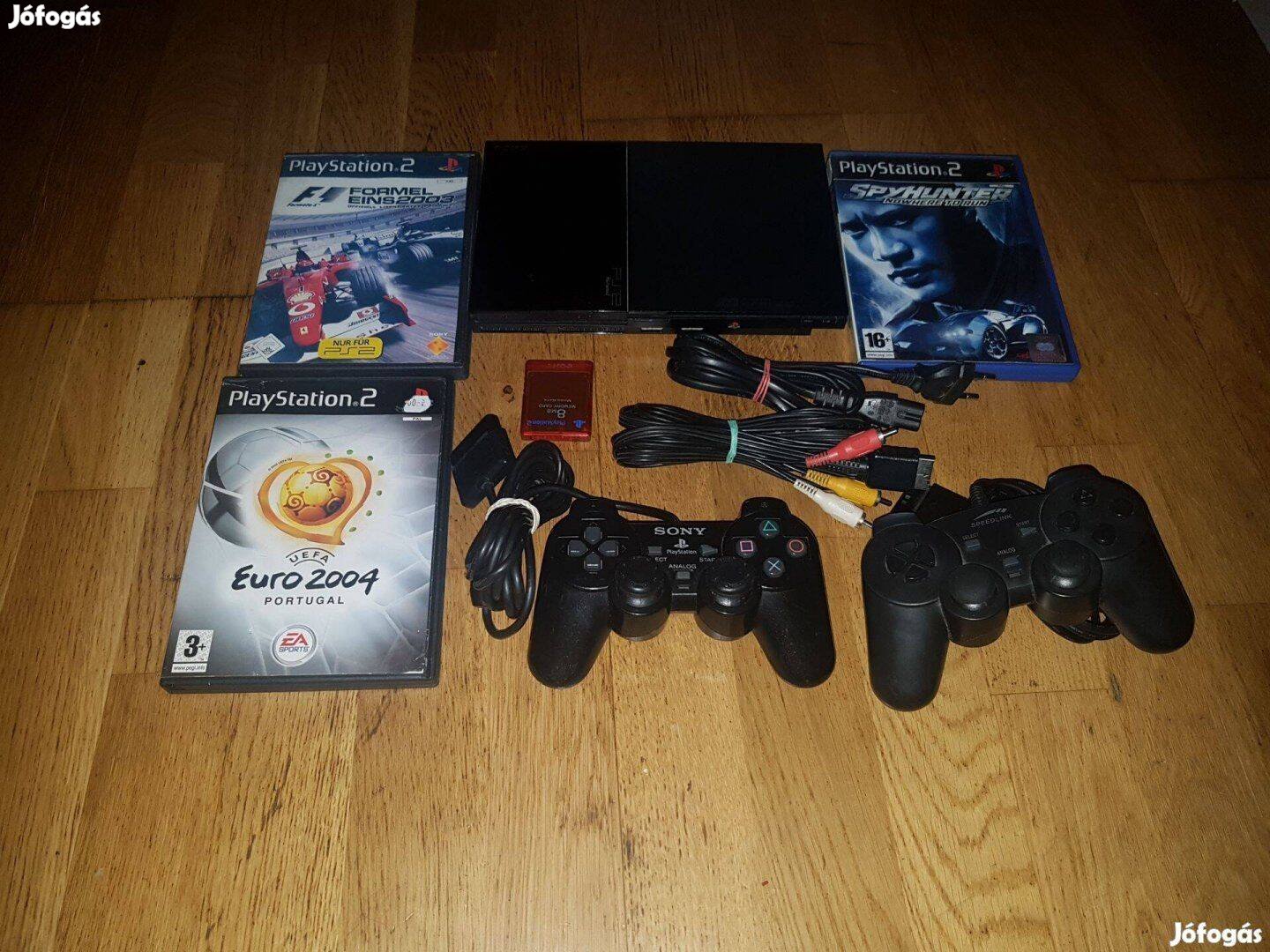 Ps2 super slim 3 darab játékkal eladó