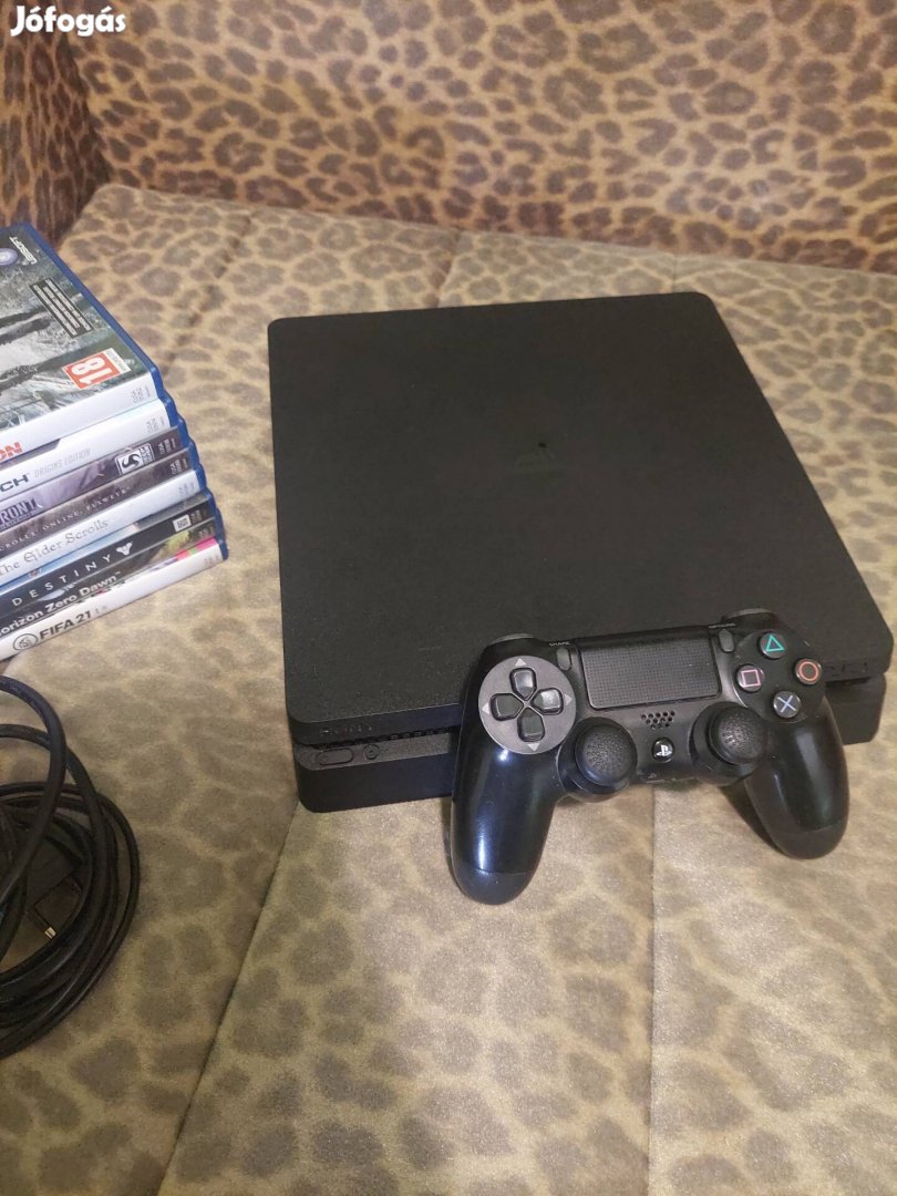 Ps4 Ps 4 Slim 1 Tb játékokkal dobozzal Playstation 4 ingyen futár