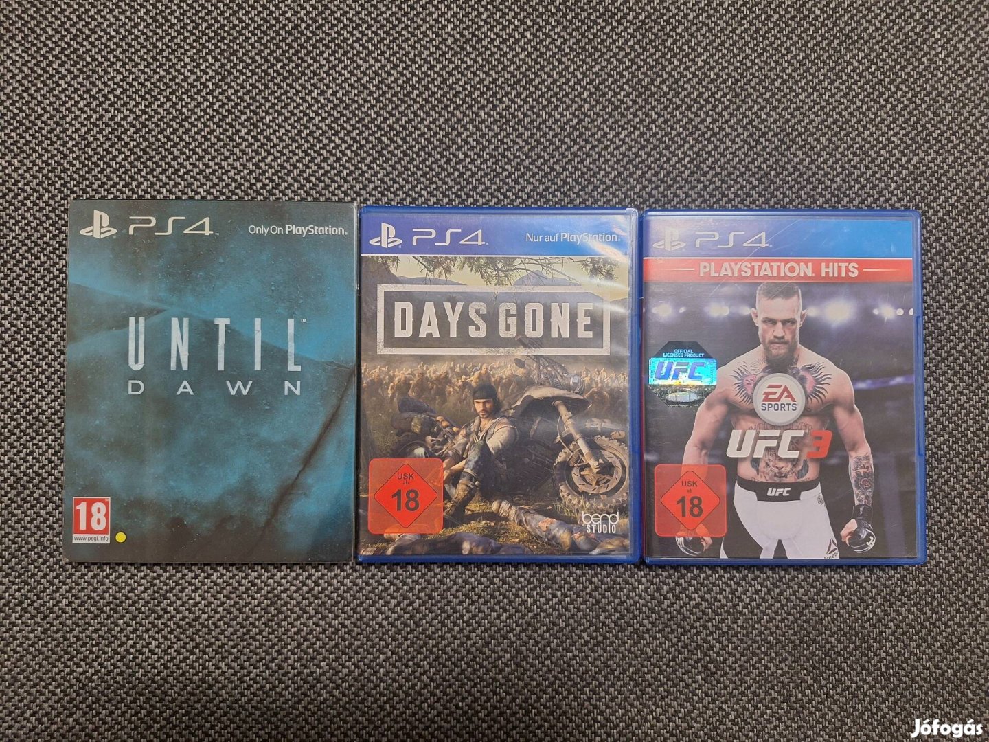 Ps4 játékok Until Dawn, Days Gone, UFC 3