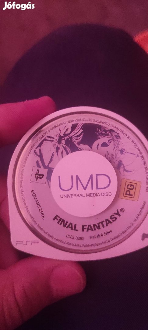 Psp final fantasy játék umd