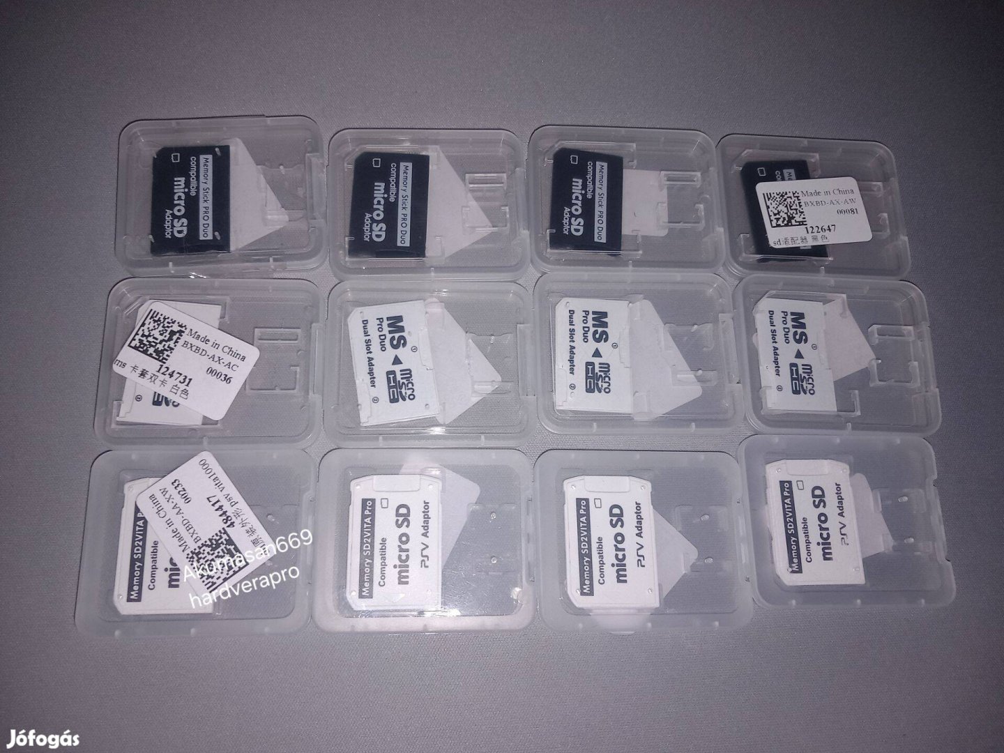 Psp psvita és sony kamera sdkártya adapterek