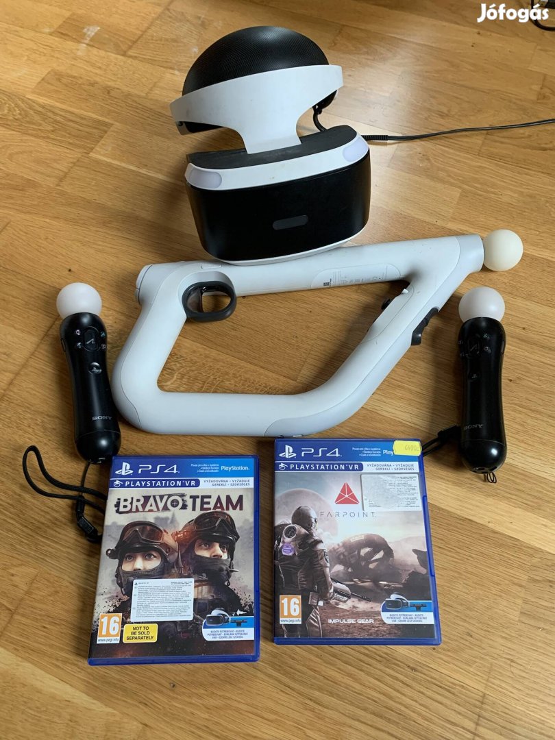 Psvr + aim kontroller + move kontroller + két játék