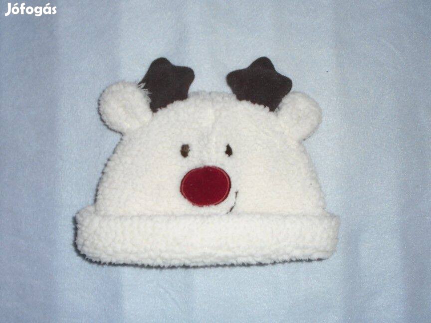 Puha szarvas mintás sapka 3-6 hó méret 68