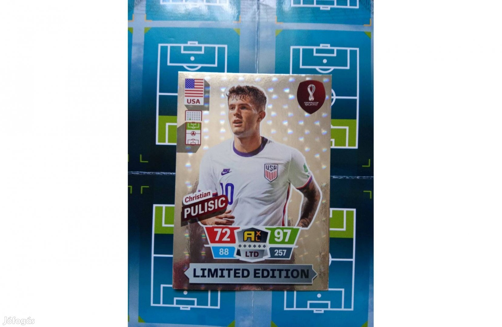 Pulisic (USA) Panini Fifa World Cup 2022 Qatar XXL Limited kártya