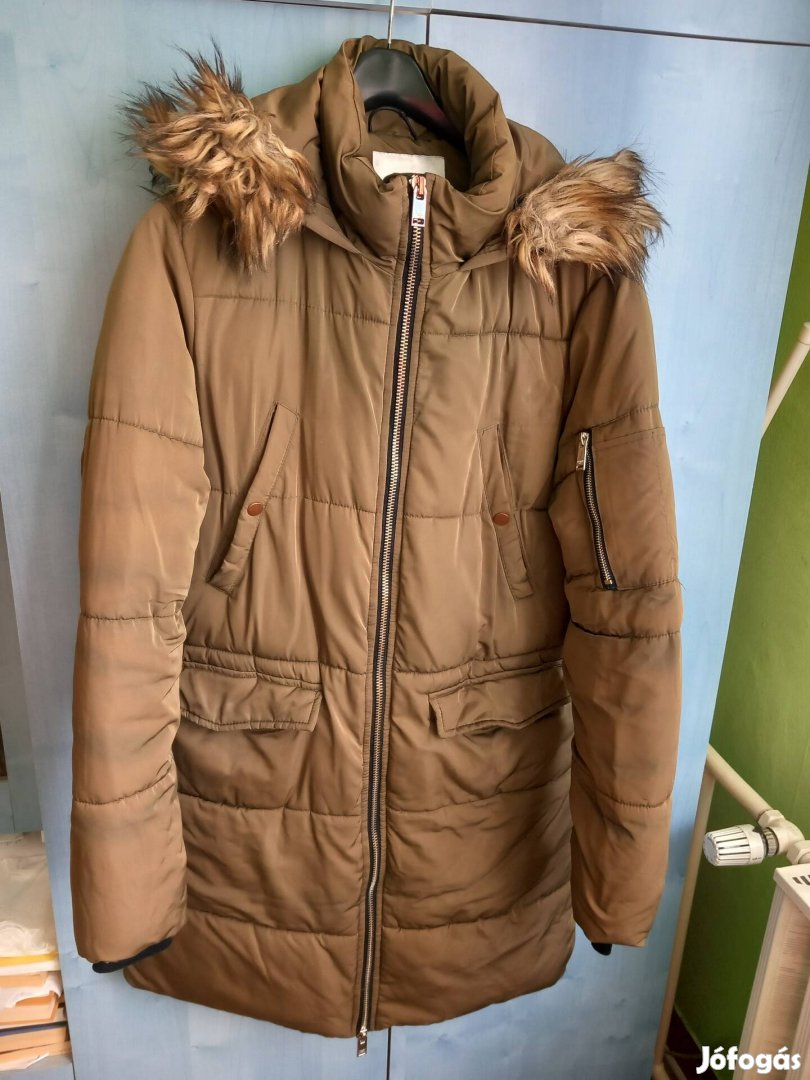 Pull &Bear khaki zöld pufi dzseki M L 