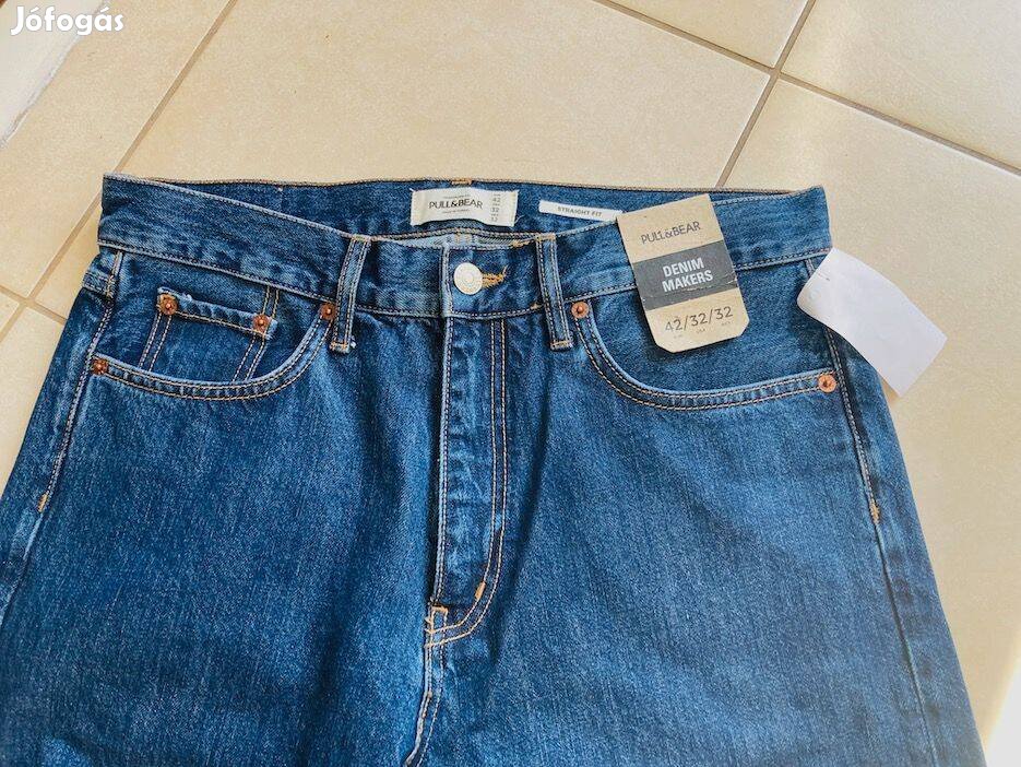 Pull & Bear klasszikus kék farmer nadrág, W32 L32