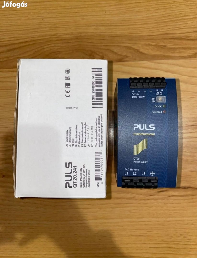 Puls QT 20 kalapsín tápegység DC 24V