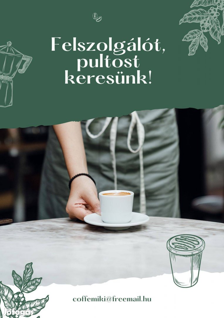 Pultos-felszolgáló hölgyet Debreceni étterembe