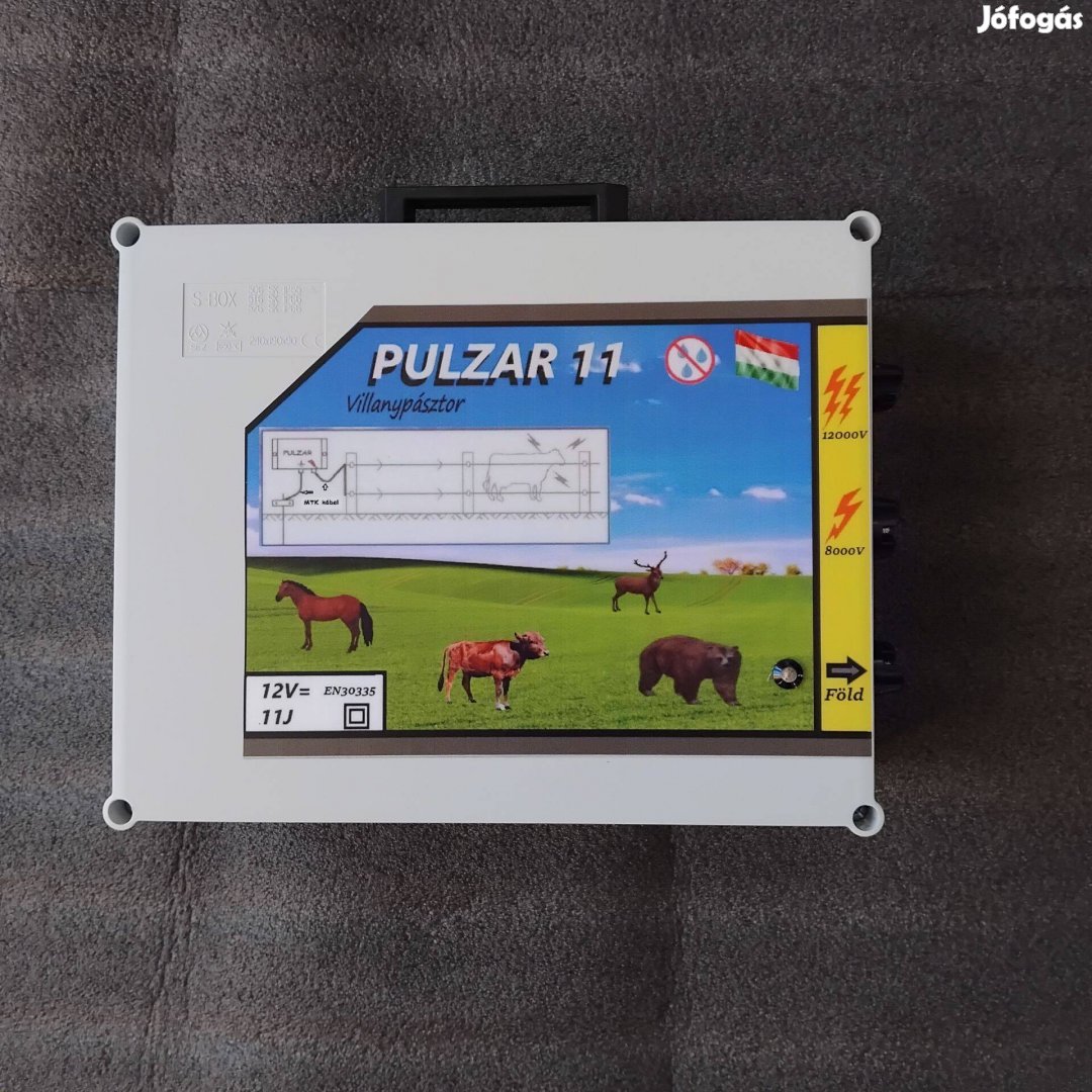 Pulzar 11Joule villanypásztor dual üzemű 2év gar. Nagyon erős!