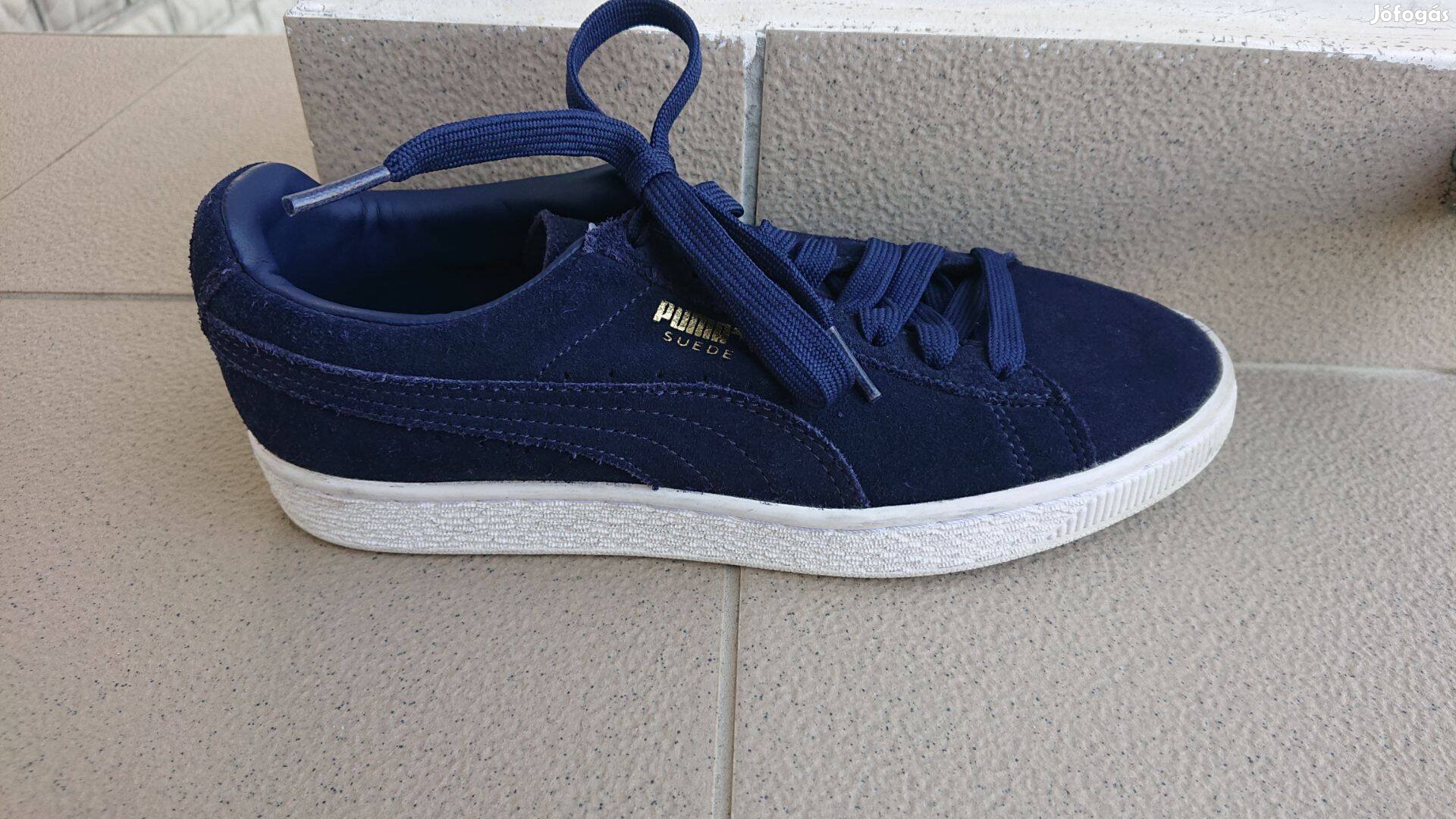 Puma Suede 27,5-es, sötétkék, bőr női sneaker