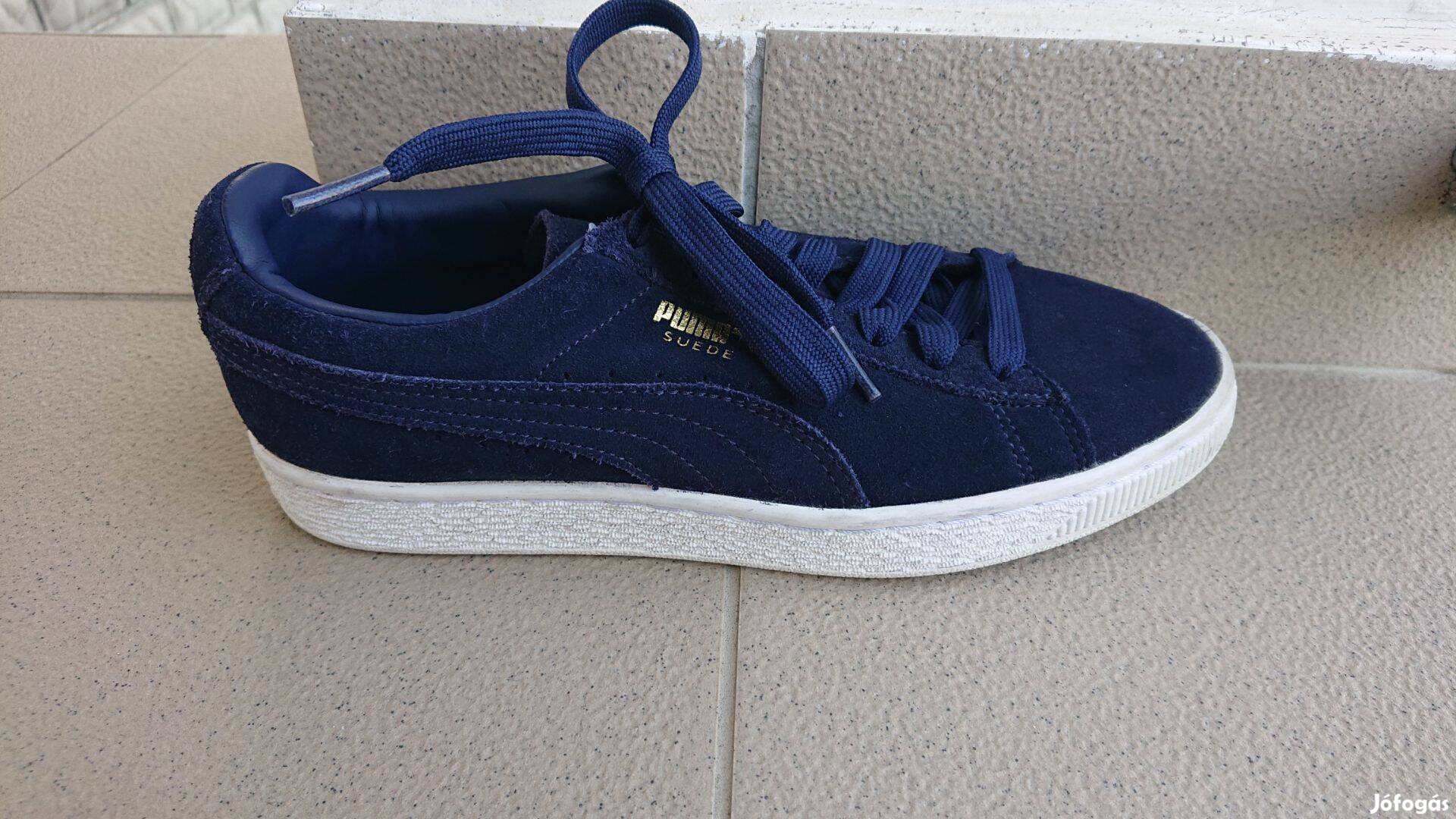 Puma Suede 37,5-es sötétkék női bőr sneaker