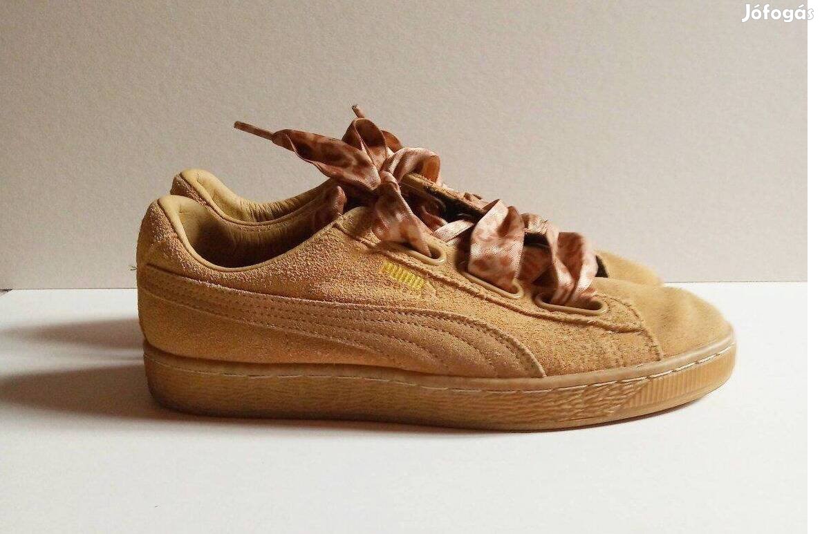 Puma Suede Heart Leopard női velúr utcai/sportcipő, 38-as méretű