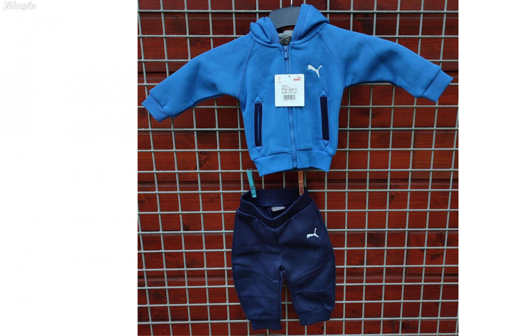 Puma eredeti új címkés baby kapucnis kék szabadidő szett 62