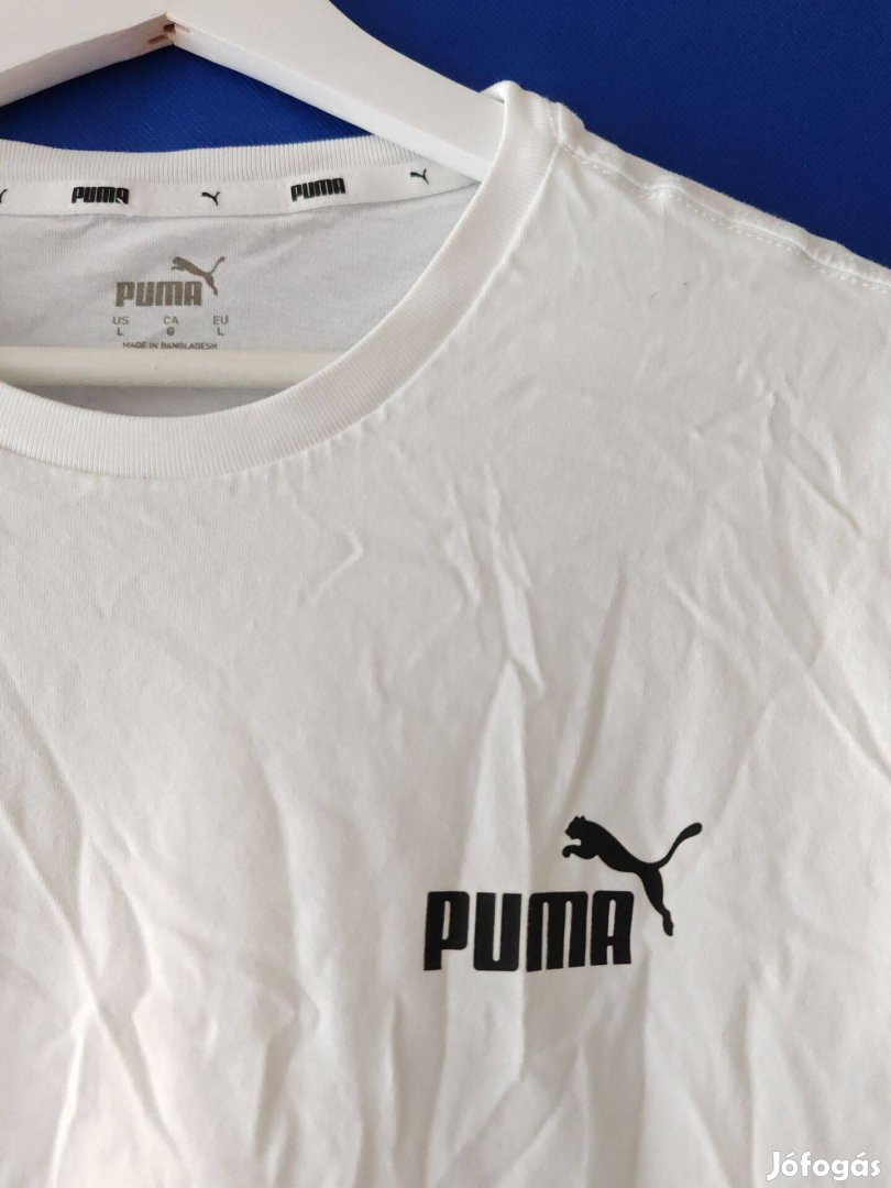 Puma fehér pamut férfi póló L