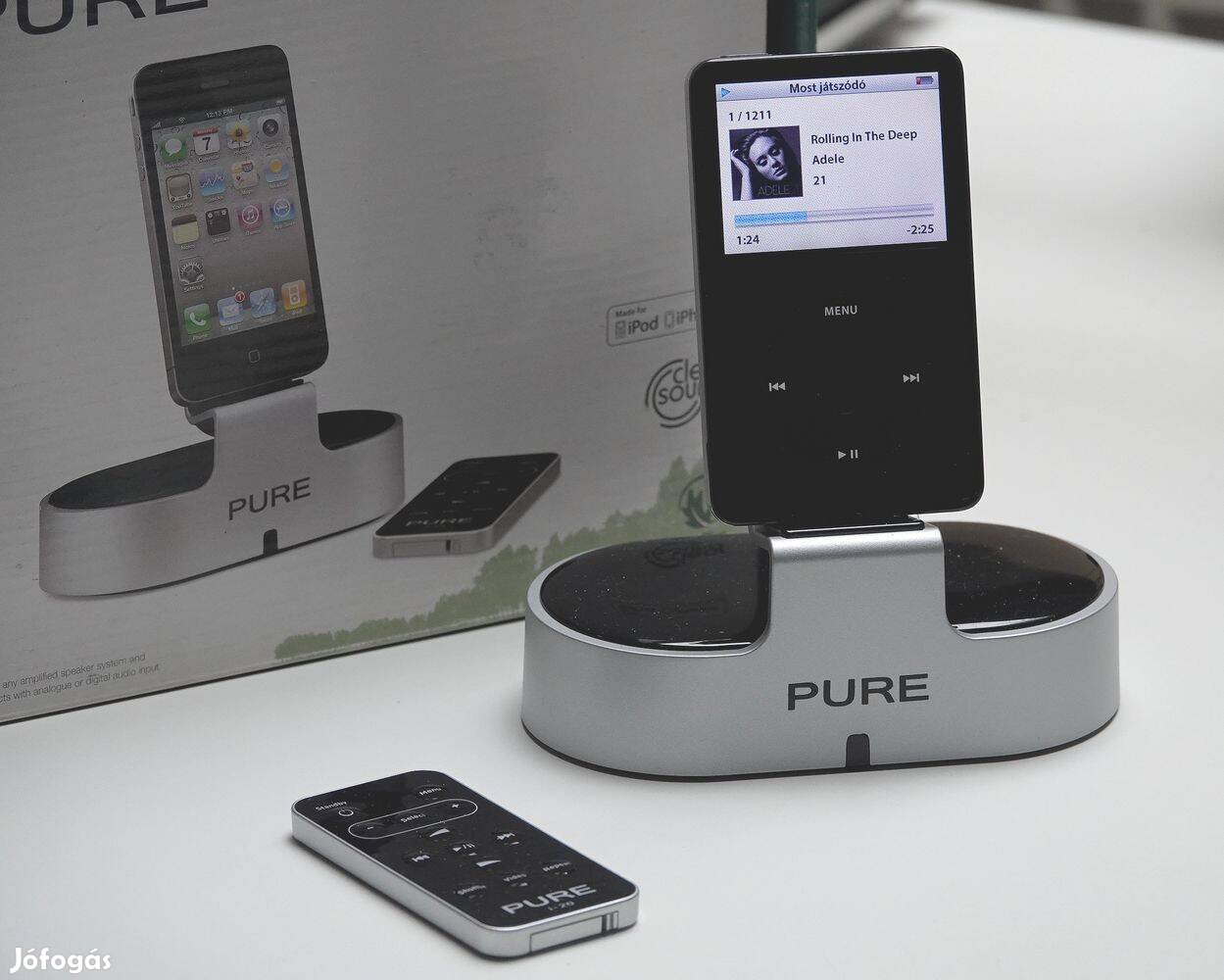 Pure i-20 igényes távirányítós Apple dokkoló 24-bit 192kHz DAC