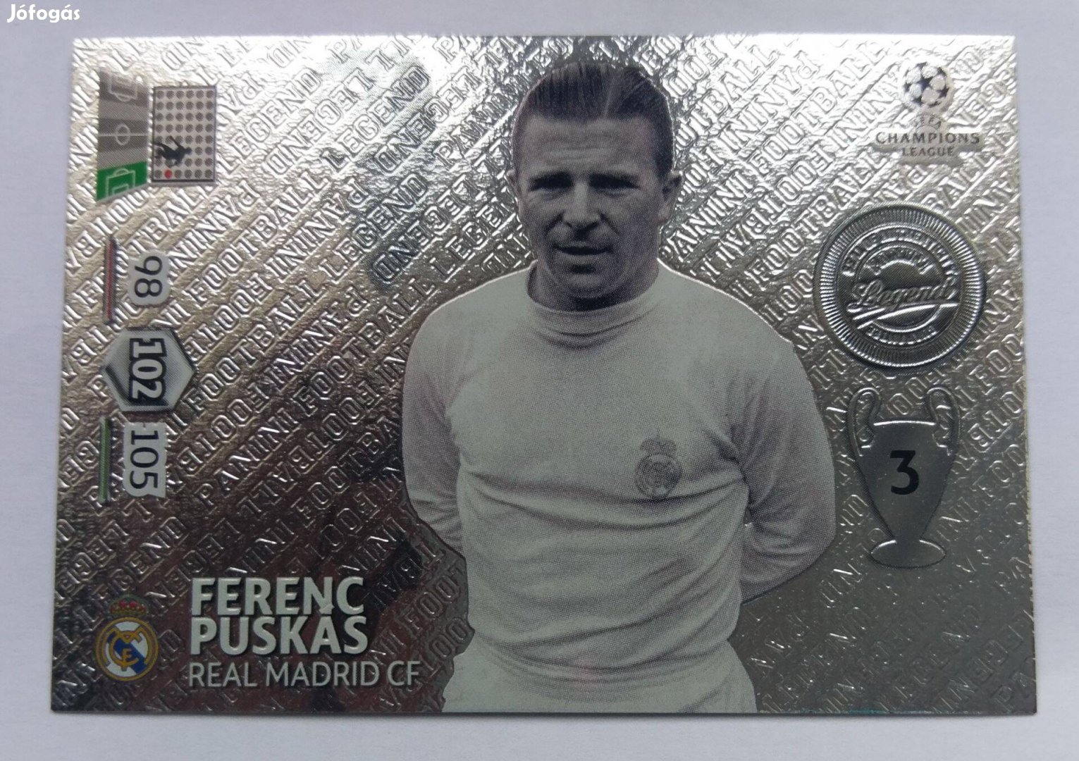 Puskás Ferenc Real Madrid Panini Legends sportkártya focis kártya Új