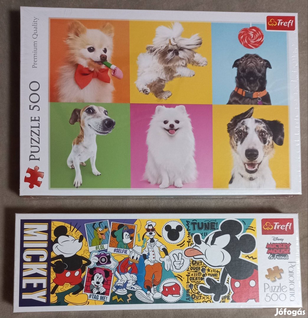 Puzzle 500 db-os kutyás és mickye s .