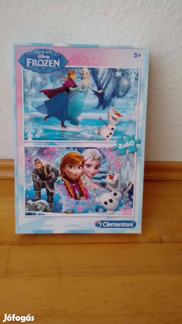 Puzzle Jégvarázs Frozen Anna Elza 2x60db-os 60db fejlesztő játék